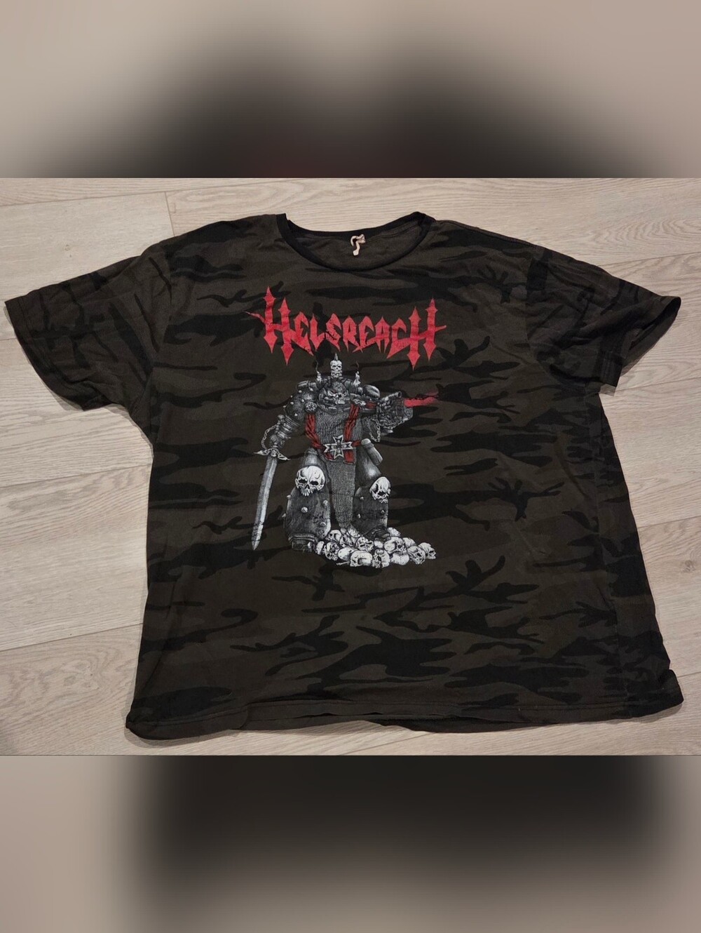 Helsreach Grimdark Death Metal Hardcore Camo Band Tee